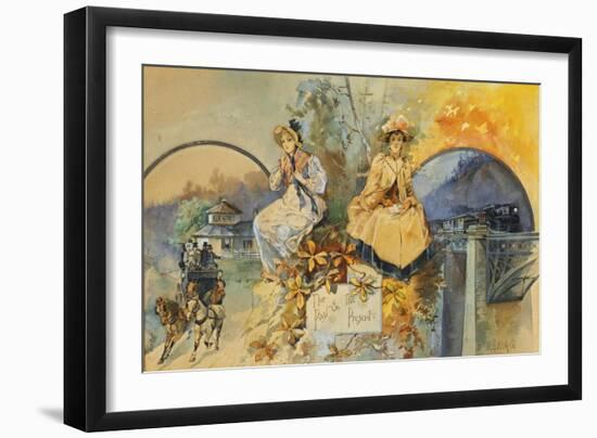 The Past and the Present-Edward Percy Moran-Framed Giclee Print