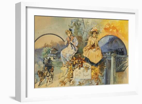 The Past and the Present-Edward Percy Moran-Framed Giclee Print