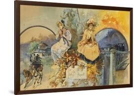 The Past and the Present-Edward Percy Moran-Framed Giclee Print