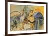 The Past and the Present-Edward Percy Moran-Framed Giclee Print