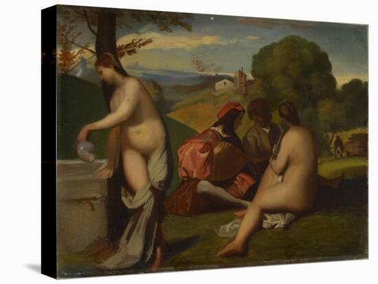 The Pastoral Concert, 1838-43-Titian-Stretched Canvas