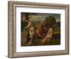 The Pastoral Concert, 1838-43-Titian-Framed Giclee Print