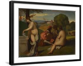 The Pastoral Concert, 1838-43-Titian-Framed Giclee Print