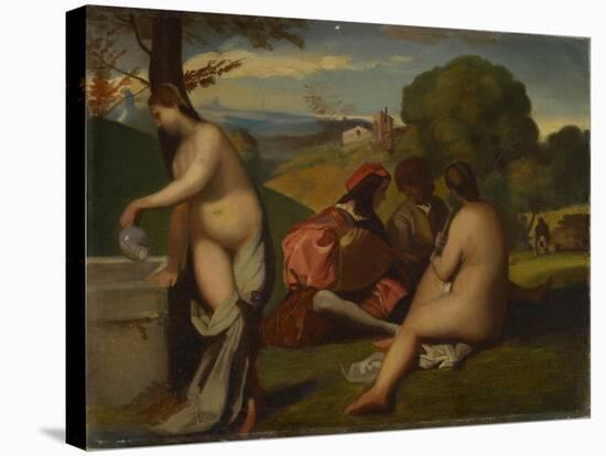 The Pastoral Concert, 1838-43-Titian-Stretched Canvas