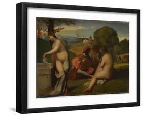 The Pastoral Concert, 1838-43-Titian-Framed Giclee Print