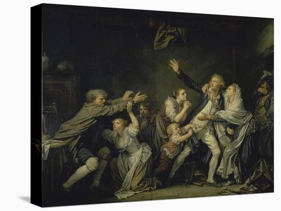 The Paternal Curse, 18th century-Jean-Baptiste Greuze-Stretched Canvas