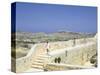 The Path around the Walls of the Citadel, Victoria, Gozo, Malta-Peter Thompson-Stretched Canvas