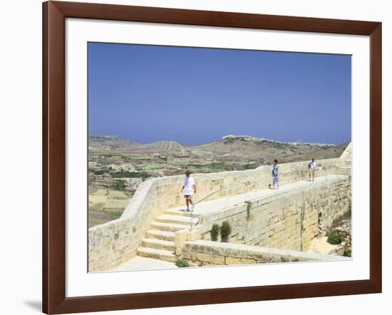 The Path around the Walls of the Citadel, Victoria, Gozo, Malta-Peter Thompson-Framed Photographic Print