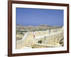 The Path around the Walls of the Citadel, Victoria, Gozo, Malta-Peter Thompson-Framed Photographic Print