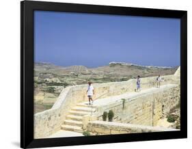 The Path around the Walls of the Citadel, Victoria, Gozo, Malta-Peter Thompson-Framed Photographic Print