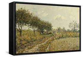 The Path in the Countryside; Le Chemin Dans La Campagne, 1876-Alfred Sisley-Framed Stretched Canvas