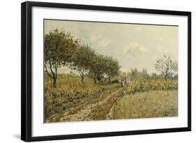 The Path in the Countryside; Le Chemin Dans La Campagne, 1876-Alfred Sisley-Framed Giclee Print