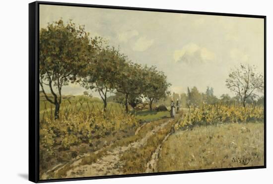 The Path in the Countryside; Le Chemin Dans La Campagne, 1876-Alfred Sisley-Framed Stretched Canvas