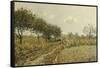 The Path in the Countryside; Le Chemin Dans La Campagne, 1876-Alfred Sisley-Framed Stretched Canvas