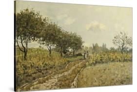 The Path in the Countryside; Le Chemin Dans La Campagne, 1876-Alfred Sisley-Stretched Canvas