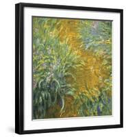 The Path in the Iris Garden-Claude Monet-Framed Art Print