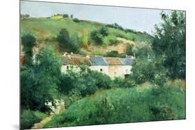 The Path in the Village, 1875-Camille Pissarro-Mounted Giclee Print