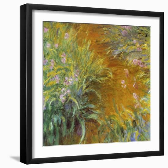 The Path through the Irises-null-Framed Giclee Print