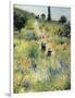 The Path Through the Long Grass-Pierre-Auguste Renoir-Framed Art Print