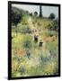 The Path Through the Long Grass-Pierre-Auguste Renoir-Framed Art Print