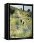 The Path Through the Long Grass-Pierre-Auguste Renoir-Framed Stretched Canvas