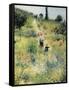 The Path Through the Long Grass-Pierre-Auguste Renoir-Framed Stretched Canvas