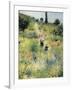 The Path Through the Long Grass-Pierre-Auguste Renoir-Framed Art Print