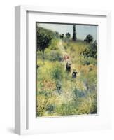 The Path Through the Long Grass-Pierre-Auguste Renoir-Framed Art Print