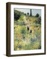 The Path Through the Long Grass-Pierre-Auguste Renoir-Framed Art Print