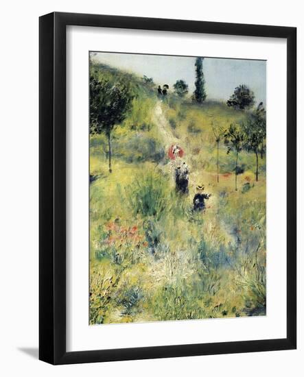 The Path Through the Long Grass-Pierre-Auguste Renoir-Framed Art Print