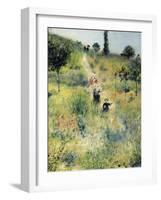 The Path Through the Long Grass-Pierre-Auguste Renoir-Framed Art Print