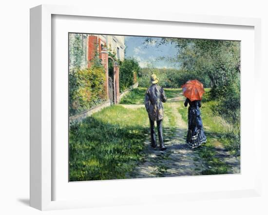 The Path Uphill, 1881-Gustave Caillebotte-Framed Giclee Print