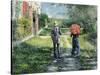 The Path Uphill-Gustave Caillebotte-Stretched Canvas