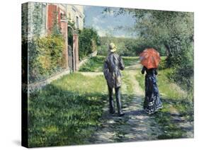 The Path Uphill-Gustave Caillebotte-Stretched Canvas