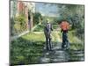 The Path Uphill-Gustave Caillebotte-Mounted Giclee Print