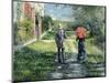 The Path Uphill-Gustave Caillebotte-Mounted Premium Giclee Print