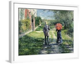 The Path Uphill-Gustave Caillebotte-Framed Giclee Print