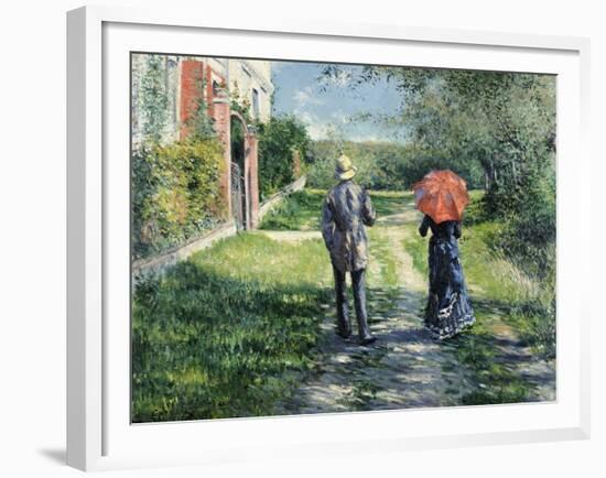 The Path Uphill-Gustave Caillebotte-Framed Giclee Print