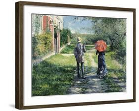 The Path Uphill-Gustave Caillebotte-Framed Giclee Print