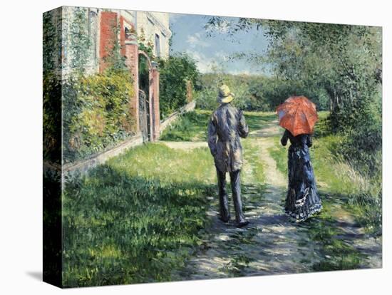 The Path Uphill-Gustave Caillebotte-Stretched Canvas