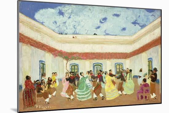 The Patio-Pedro Figari-Mounted Giclee Print