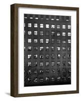 The Pattern of Lighted Office Windows in the RFC Building-Walter B^ Lane-Framed Photographic Print