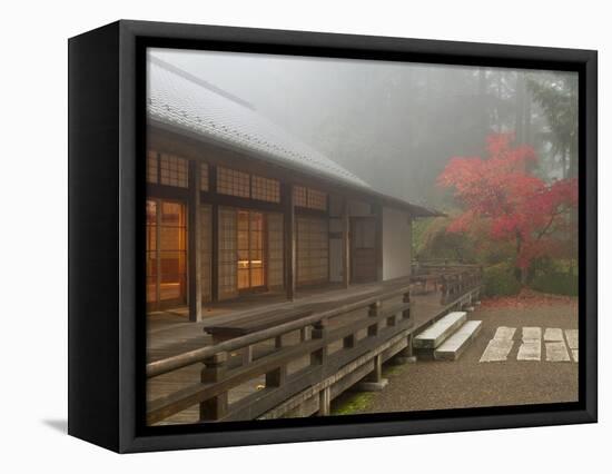The Pavilion at the Portland Japanese Garden, Oregon, USA-William Sutton-Framed Stretched Canvas