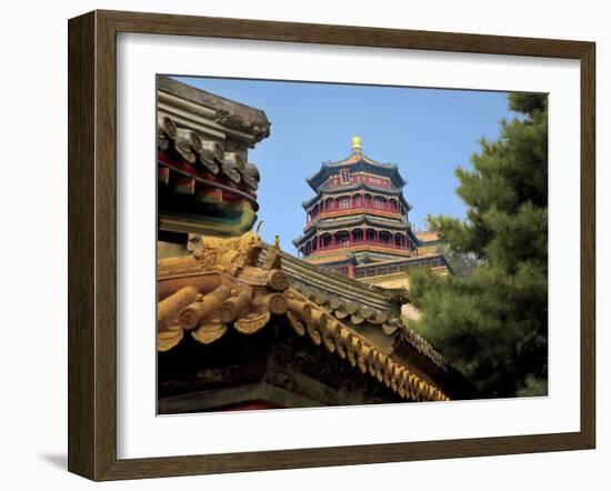 The Pavilion of Buddhist Fragrance, at the Summer Palace, Beijing, China-Miva Stock-Framed Premium Photographic Print