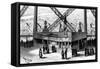 The Pavilion of the Figaro, on the Second Storey of the Eiffel Tower, Paris, 1889-null-Framed Stretched Canvas