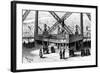 The Pavilion of the Figaro, on the Second Storey of the Eiffel Tower, Paris, 1889-null-Framed Giclee Print