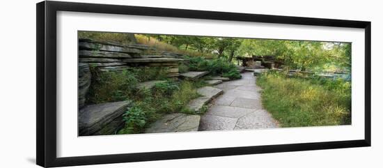 The Pavillion in the Caldwell Lily pond in Lincoln-Steve Gadomski-Framed Photographic Print