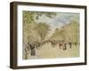 The Pavillon De Hanovre and the Boulevard Des Italiens, Paris, after 1870-Jean Francois Raffaelli-Framed Giclee Print