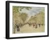 The Pavillon De Hanovre and the Boulevard Des Italiens, Paris, after 1870-Jean Francois Raffaelli-Framed Giclee Print