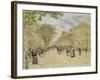 The Pavillon De Hanovre and the Boulevard Des Italiens, Paris, after 1870-Jean Francois Raffaelli-Framed Giclee Print